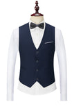 Black Single Breasted Shawl Lapel Men's Suit Vest